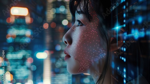 Wallpaper Mural Women use AI to help work AI Learning and Artificial Intelligence Concepts Business modern technology internet and networking concepts AI technology in everyday life : Generative AI Torontodigital.ca