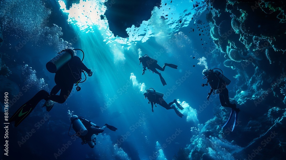 Experience the thrill of the underwater world with our stunning scuba diving images From skilled divers to colorful marine life discover the beauty and adventure of the deep blue sea : Generative AI Experience the thrill of the underwater world with our stunning scuba diving images From skilled divers to colorful marine life discover the beauty and adventure of the deep blue sea : Generative AI