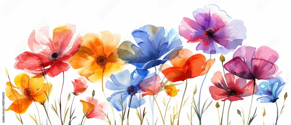 Bouquet of flowers in watercolor. Women's day
Bouquet of flowers in watercolor. Women's day