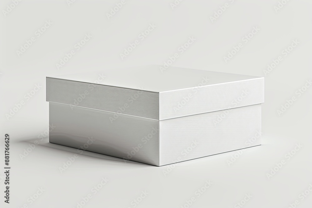 Blank White Box Mockup on Isolated White Background created with Generative AI Blank White Box Mockup on Isolated White Background created with Generative AI