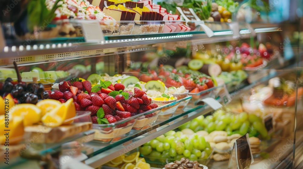 Obraz premium Bright and Inviting Food Shop