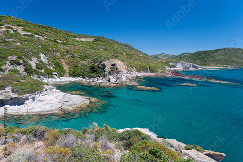 Photos view of the west coast of Sardinia with amazing secluded bays