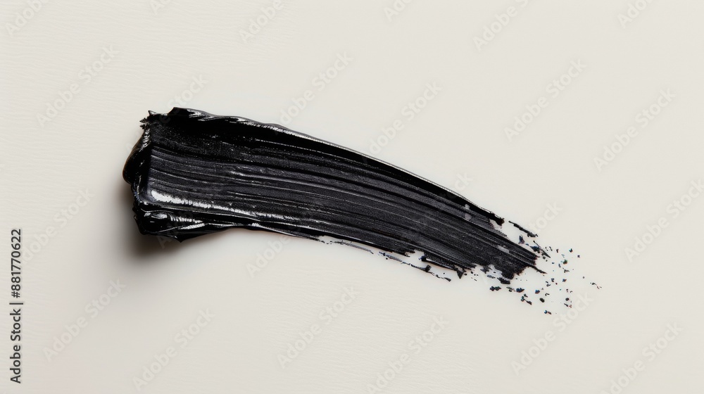 Black Paint Brush Stroke on White Background Black Paint Brush Stroke on White Background