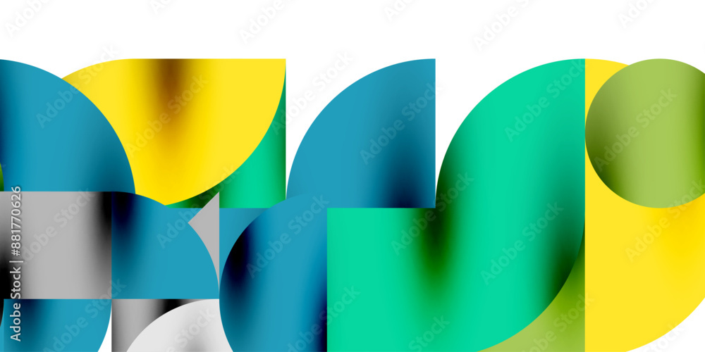Tech minimal circular shapes geometric art. Vector modern circles Tech minimal circular shapes geometric art. Vector modern circles