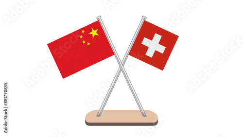 Switzerland China Flag