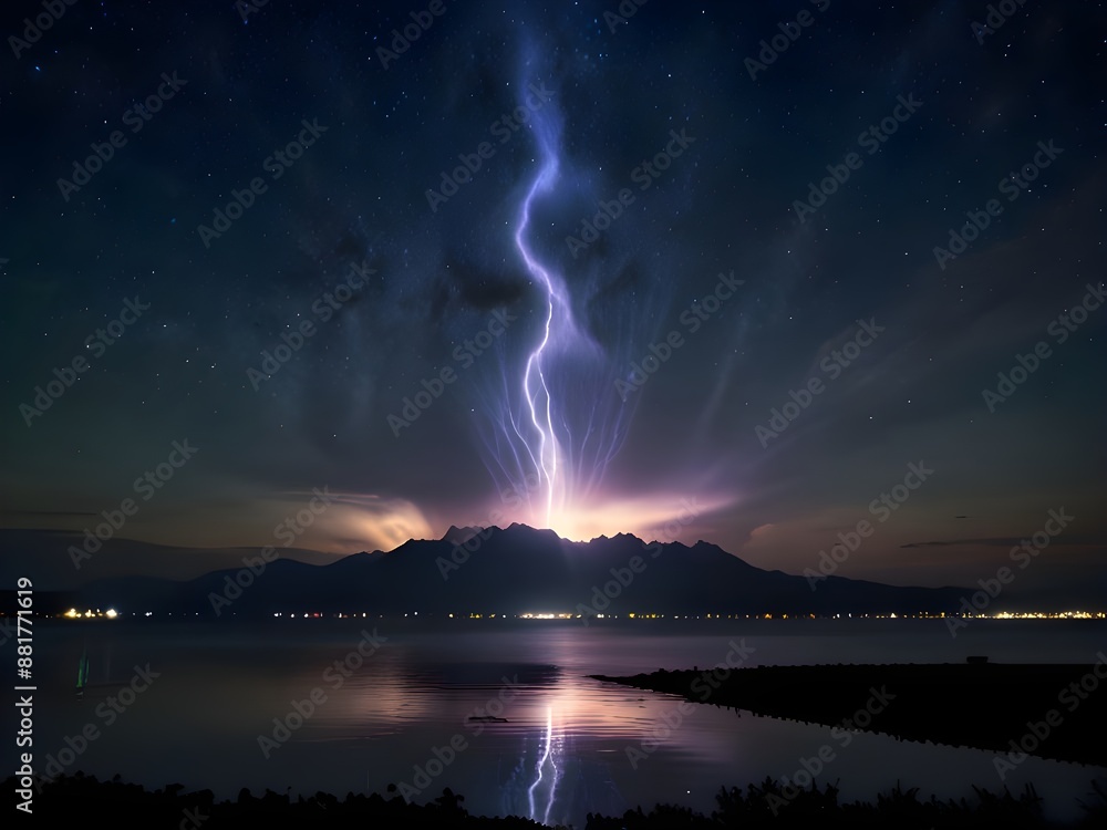 A mysterious white light beam in a coastal island village A mysterious white light beam in a coastal island village