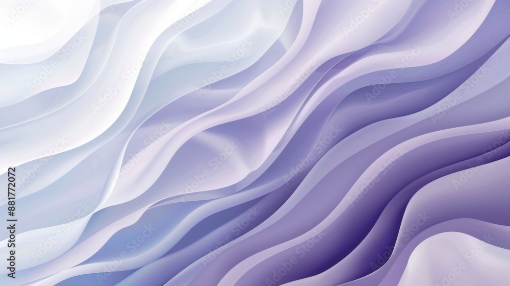 Obraz premium Abstract Wavy Pattern in Purple and White Hues