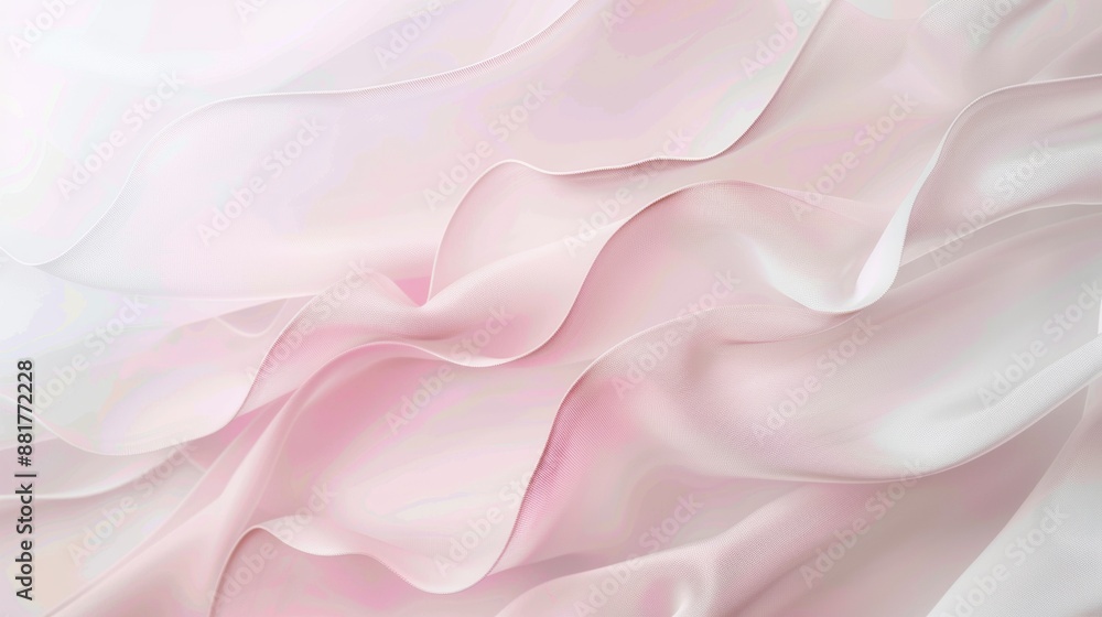 Fototapeta premium Delicate Pink Fabric Draped in Gentle Waves