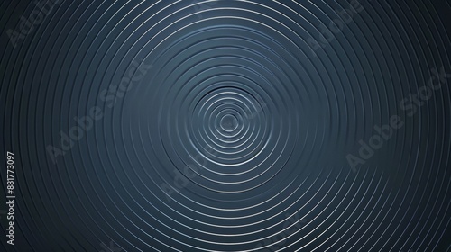 Abstract Concentric Circles Pattern on a Dark Blue Background