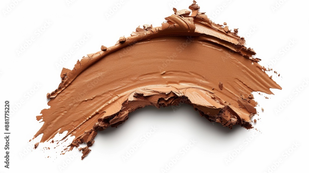 A Swatch of Tan Liquid Foundation on a White Background A Swatch of Tan Liquid Foundation on a White Background