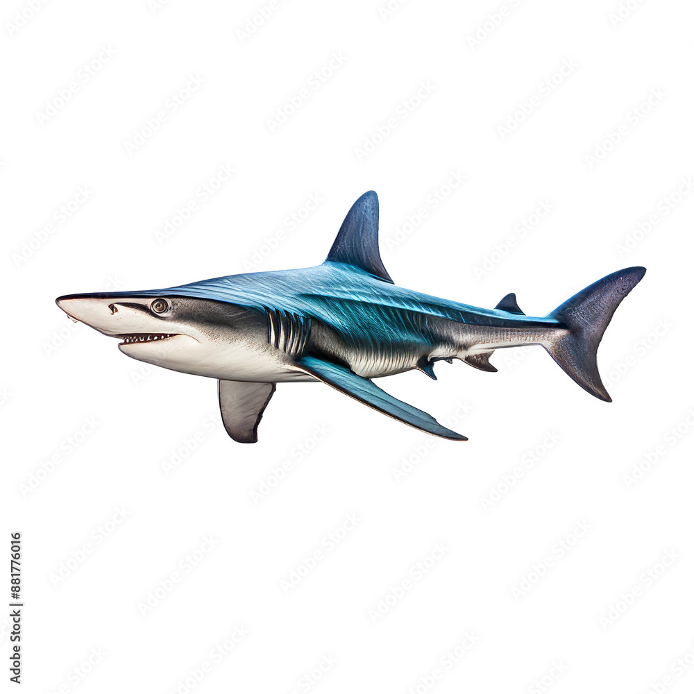 A hammerhead shark isolated on white background A hammerhead shark isolated on white background