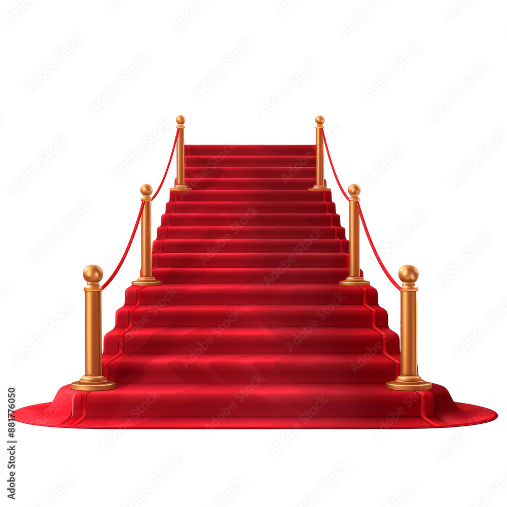 A red carpet isolated on transparent background A red carpet isolated on transparent background