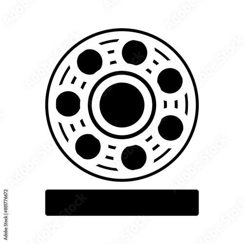 bearings skate sport glyph icon vector. bearings skate sport sign. isolated symbol illustration