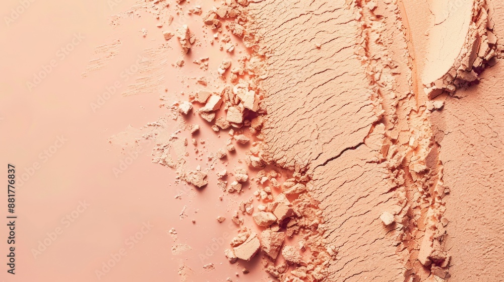 Crushed Peach Powder Cosmetics Background Crushed Peach Powder Cosmetics Background