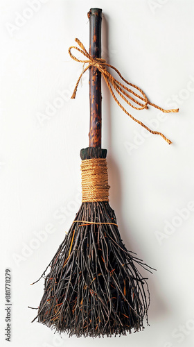 Halloween broom isolated on...