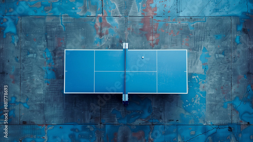 top view of table tennis