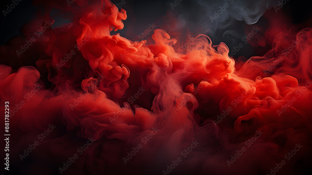 abstract graphic illustration of abstract fluid red wave smoke, form, patterns, and textures in shades of color mood and tone on black background abstract graphic illustration of abstract fluid red wave smoke, form, patterns, and textures in shades of color mood and tone on black background