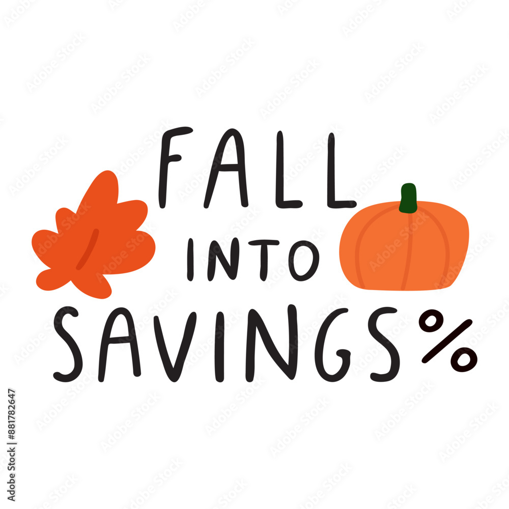 Fall into savings. Business concept. Flat vector illustration on white background. Fall into savings. Business concept. Flat vector illustration on white background.