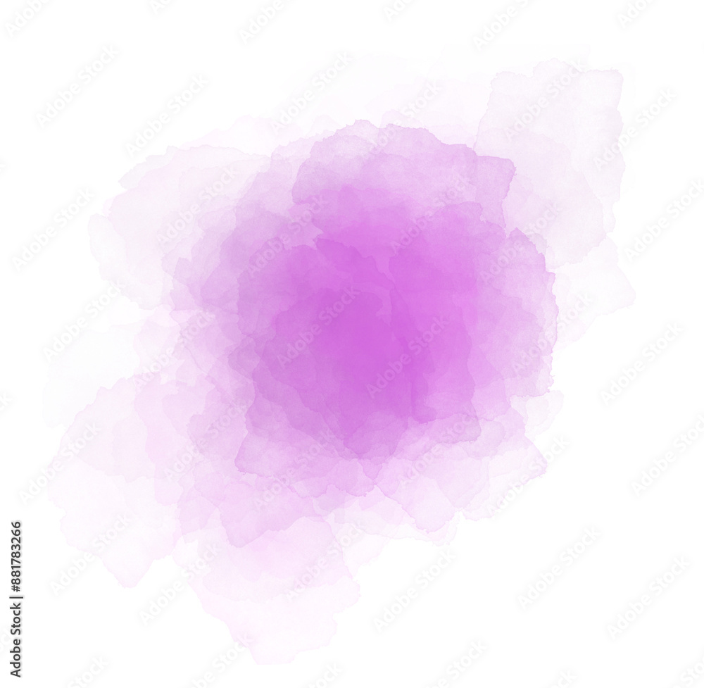 Fototapeta premium Alcohol Ink violet brush, watercolor design creative hand painted, luxury wedding clipart transparent background