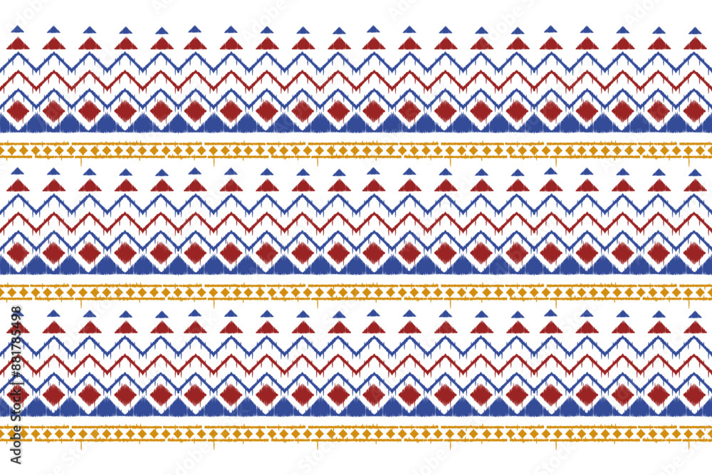 Beautiful Ethnic abstract ikat art. Seamless Kasuri pattern in tribal, folk embroidery, Aztec geometric art ornament print. Design for carpet, wallpaper, clothing, wrapping, fabric,Cover design africa Beautiful Ethnic abstract ikat art. Seamless Kasuri pattern in tribal, folk embroidery, Aztec geometric art ornament print. Design for carpet, wallpaper, clothing, wrapping, fabric,Cover design africa