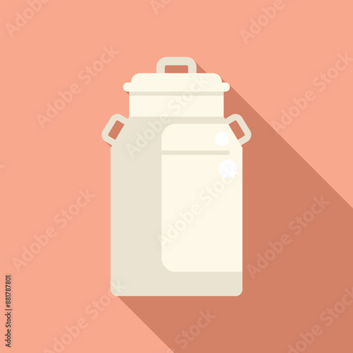 Classic milk canister holding fresh milk, perfect for designs related to farming and dairy products