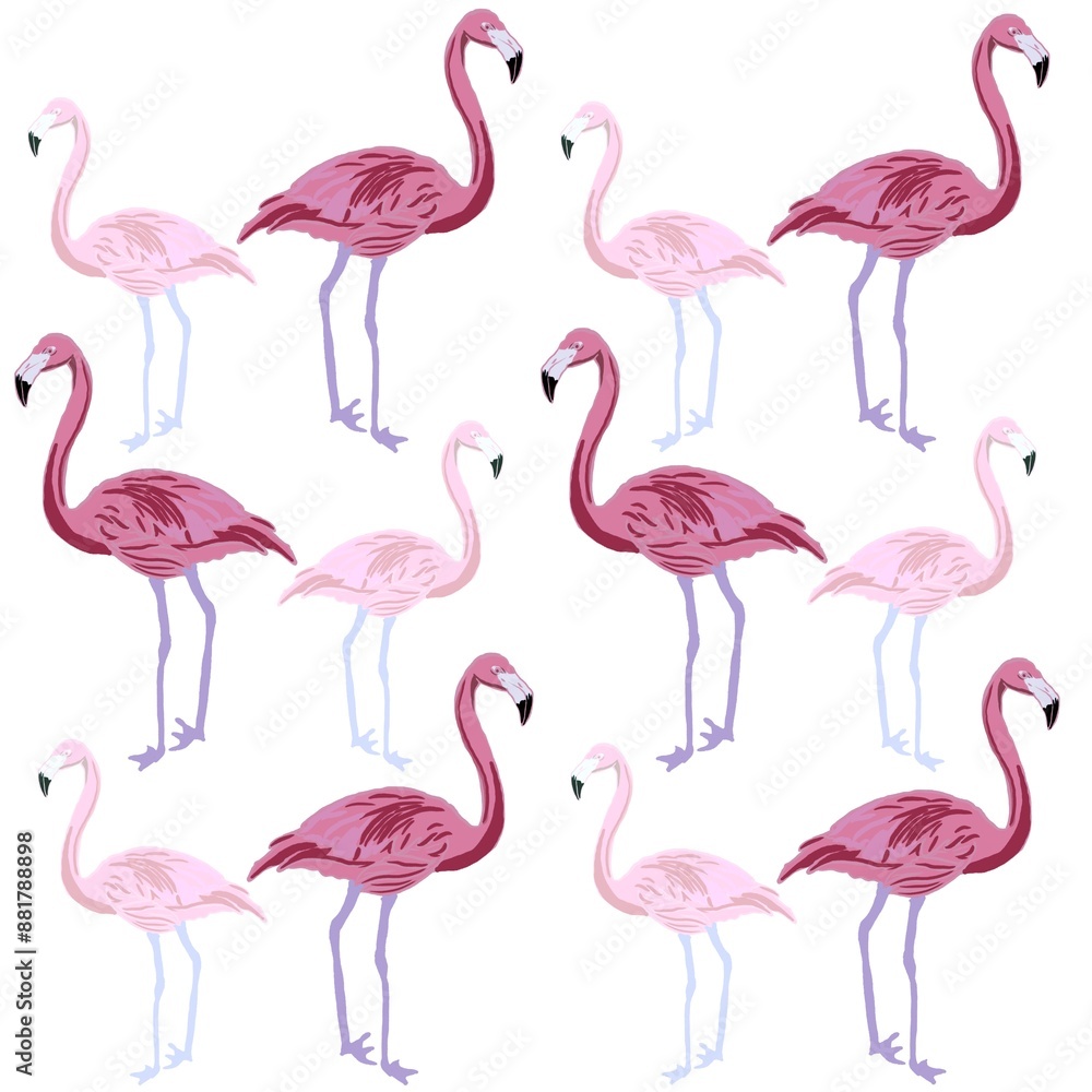 Obraz premium set of flamingo