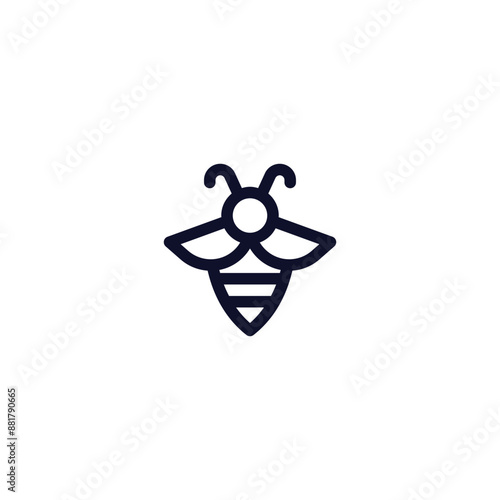 Simple and elegant bee line icon