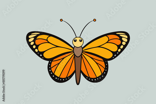 Monarch Butterfly icon vector art illustration © bizboxdesigner
