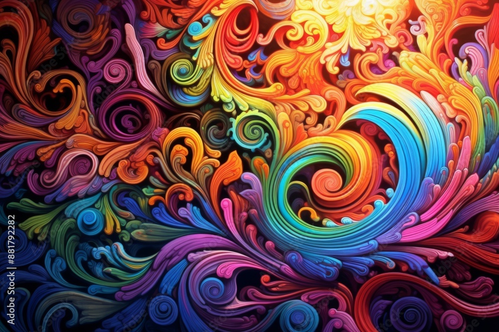 Vibrant Swirling Abstract Art Vibrant Swirling Abstract Art
