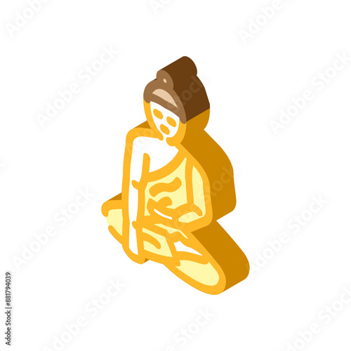 buddha siddhartha gautama isometric icon vector. buddha siddhartha gautama sign. isolated symbol illustration
