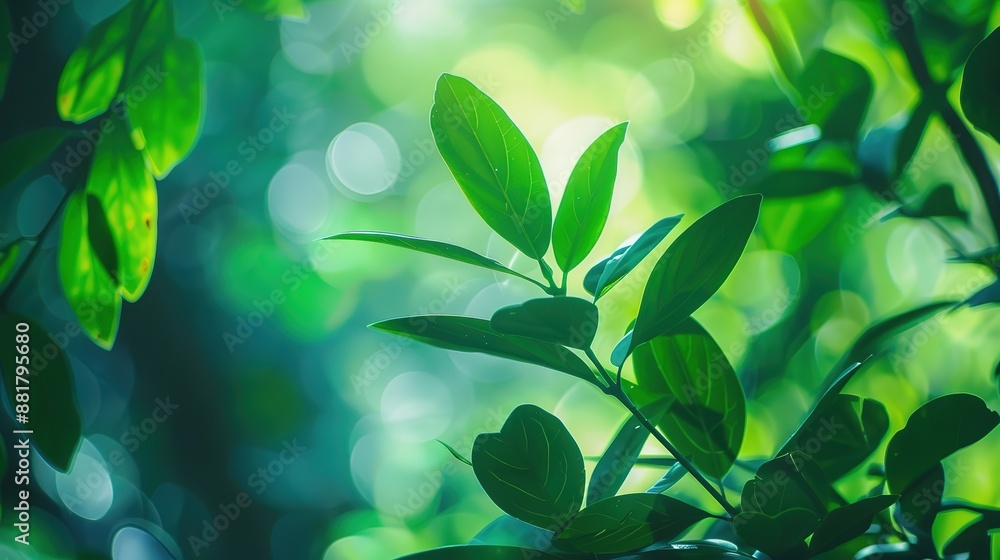 Obraz premium Vibrant Green Leaf in Nature: Isolated Botanical Image