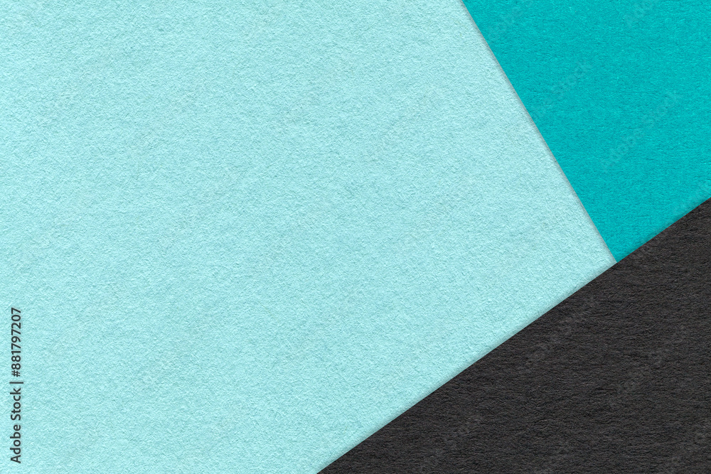 Texture of craft light blue paper background with turquoise and black border. Vintage abstract sky cardboard. Texture of craft light blue paper background with turquoise and black border. Vintage abstract sky cardboard.