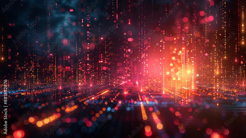 Abstract digital background with vibrant neon lights and futuristic elements. Ideal for technology themes and modern design concepts. Abstract digital background with vibrant neon lights and futuristic elements. Ideal for technology themes and modern design concepts.