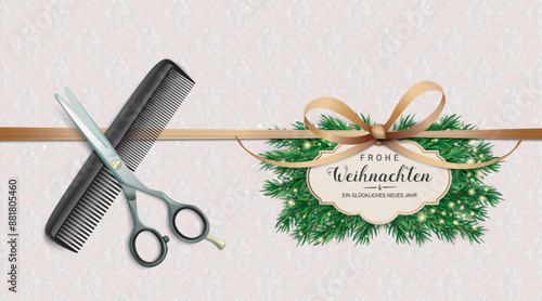 Weihnachten Banner Friseursalon