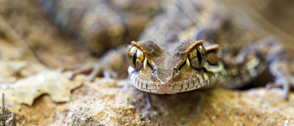 Close-Up of a Brown and Gray Gecko on Rocks Close-Up of a Brown and Gray Gecko on Rocks