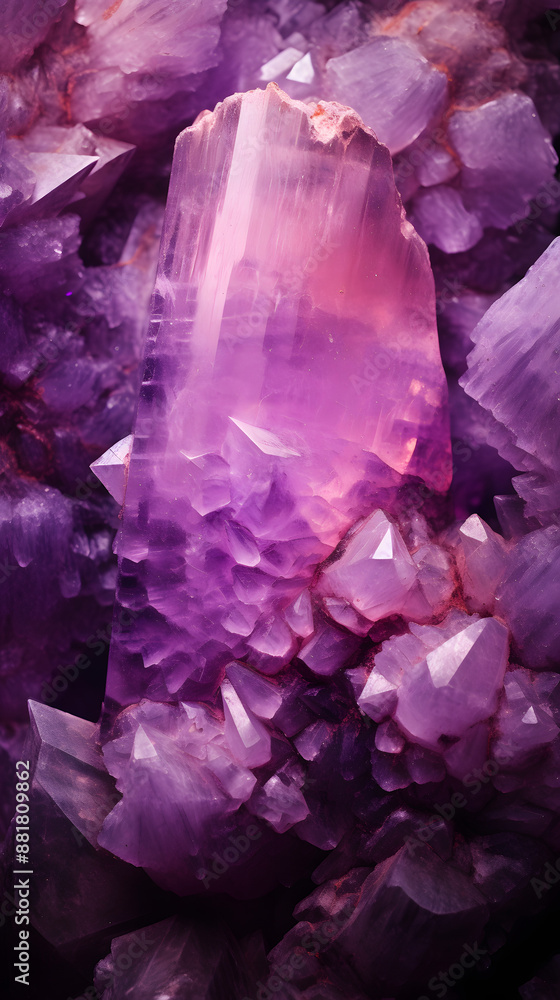 Digital amethyst geometric abstract graphics poster mobile phone background Digital amethyst geometric abstract graphics poster mobile phone background