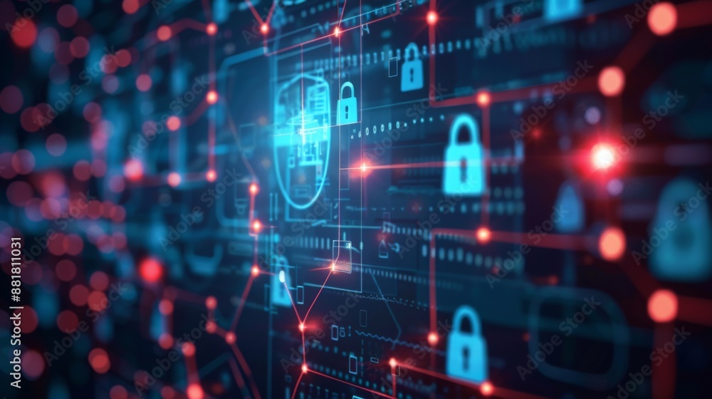 abstract Information security computer data technology communication concept background abstract Information security computer data technology communication concept background