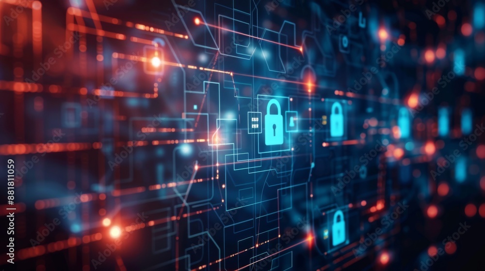 abstract Information security computer data technology communication concept background abstract Information security computer data technology communication concept background