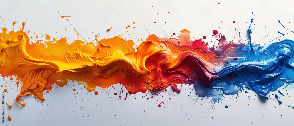 Abstract paint splashes on a white background Abstract paint splashes on a white background