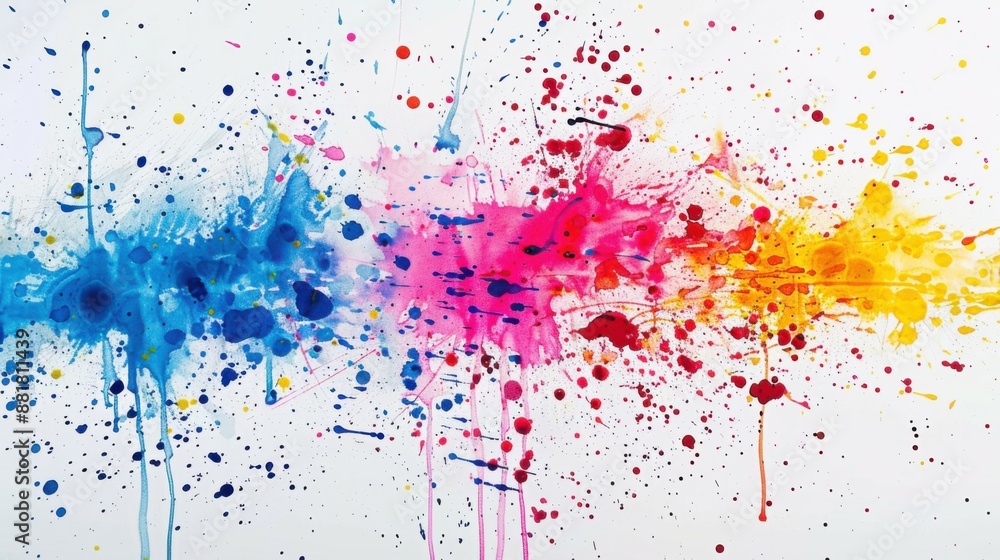 Abstract paint splashes on a white background Abstract paint splashes on a white background