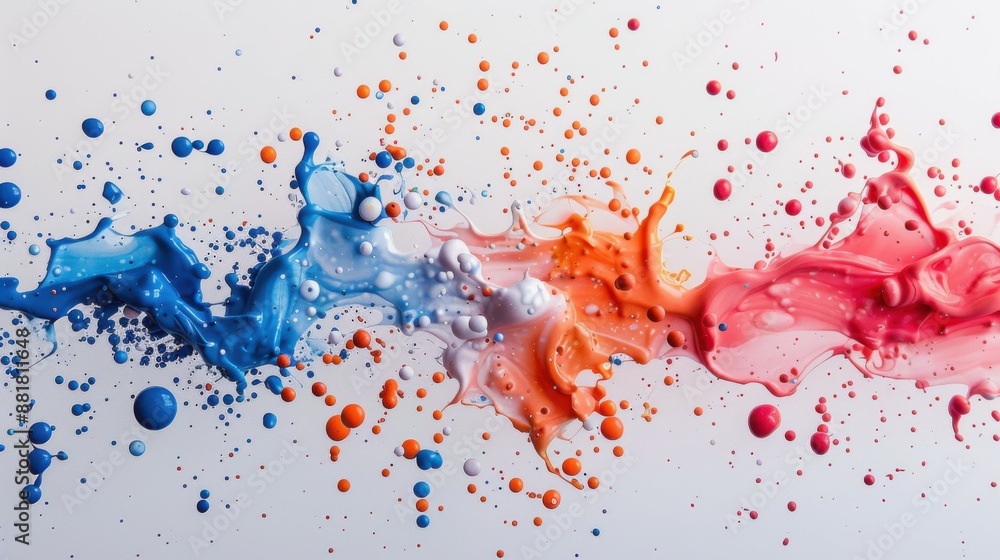Abstract paint splashes on a white background Abstract paint splashes on a white background