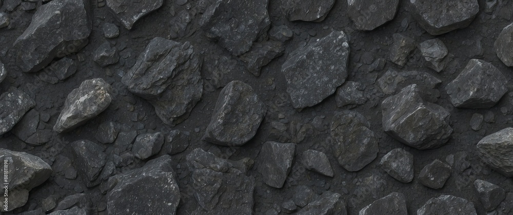 Dark, rocky texture perfect for backgrounds, highlighting the rough and natural formations Ideal for nature concepts, geology topics, and rugged themes Dark, rocky texture perfect for backgrounds, highlighting the rough and natural formations Ideal for nature concepts, geology topics, and rugged themes