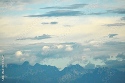 clouds over the mountains