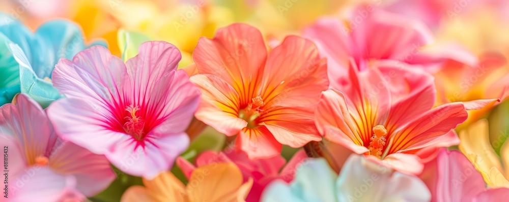 Closeup of vibrant flowers in a yard, detailed textures, natural light, vivid colors, dynamic scene Closeup of vibrant flowers in a yard, detailed textures, natural light, vivid colors, dynamic scene