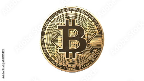 3d bitcoin front facing photo