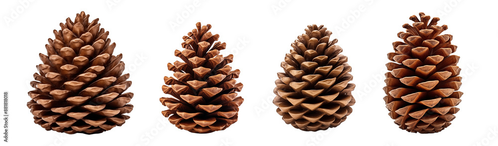 Pine cone with intricate textures isolated on transparent background Pine cone with intricate textures isolated on transparent background