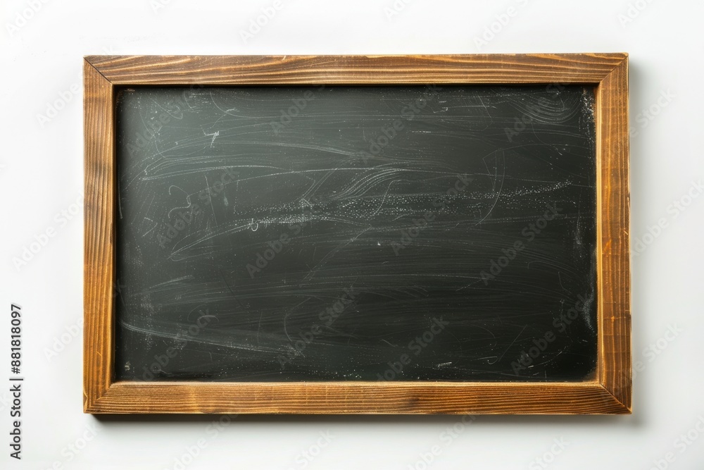 Blackboard in wooden frame isolated on a white background. Black chalkboard background texture Blackboard in wooden frame isolated on a white background. Black chalkboard background texture