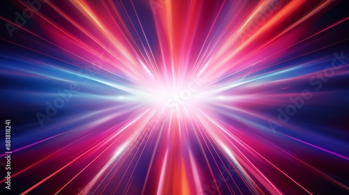 Flash star rays abstract background design. Explosive light speed rays effect poster. Flash of bright light concept wallpaper. Digital illustration art. AI artwork. 