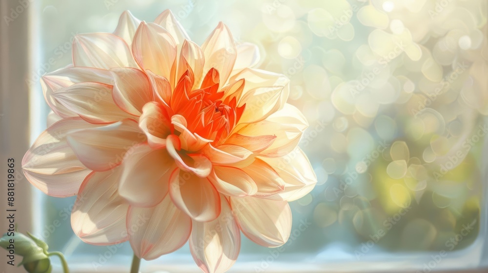 Flower in bloom in a greenhouse, intricate details, vibrant hues, serene and dynamic nature Flower in bloom in a greenhouse, intricate details, vibrant hues, serene and dynamic nature