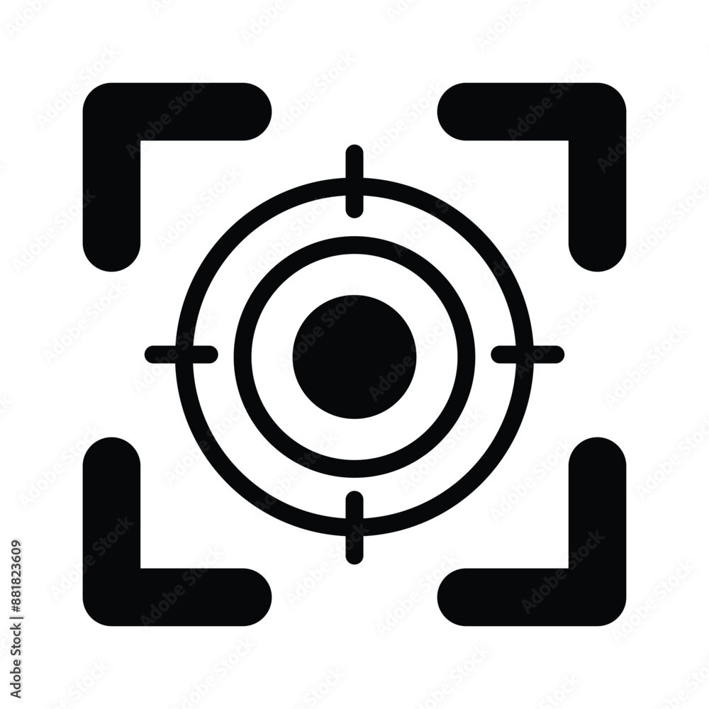 Trendy icon of fucus, target vector design in editale style Trendy icon of fucus, target vector design in editale style